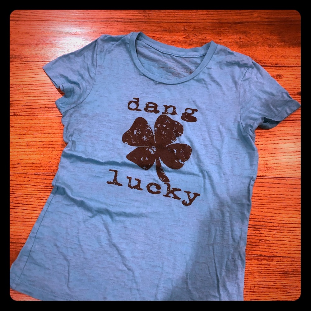 Dang Lucky burnout t shirt size s